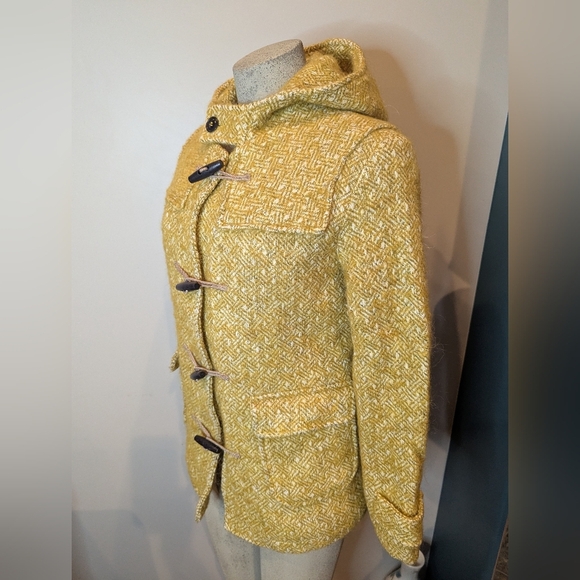 Leon and Harper, yellow Wool & Mohair duffle jacket Euro L - Picture 16 of 17